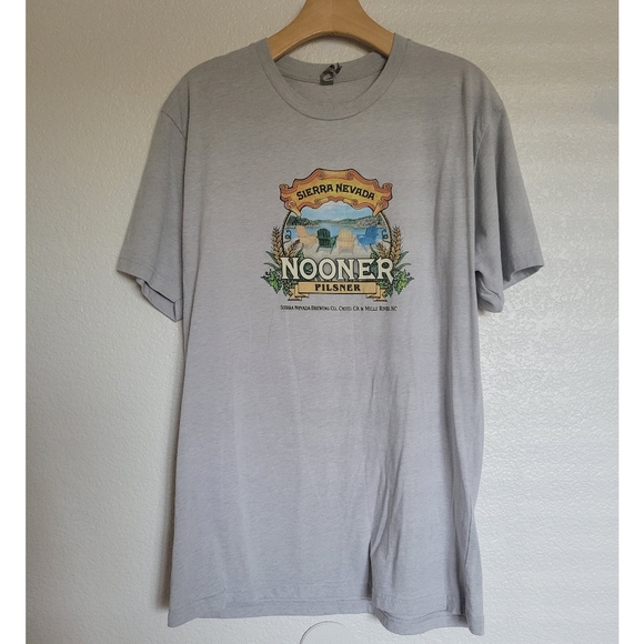 Mens Sierra Nevada graphic t shirt size L gray color - Picture 1 of 6
